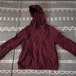 Old Navy LIghtly lined Burgundy Windbreaker Jacket